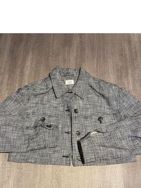 Wilfred Black & White Herringbone Cropped Jacket